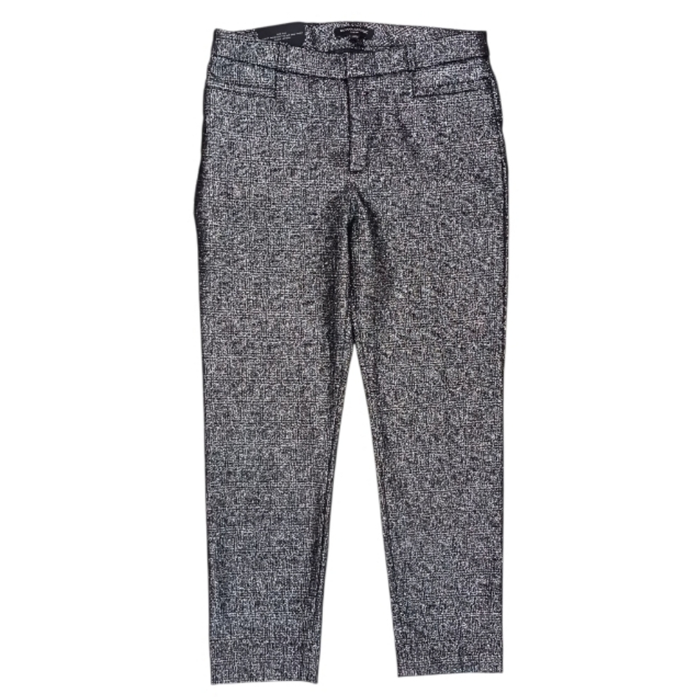 BR Sloan Metallic Slimming Bi-Stretch Ankle Pant Crosshatch - Picture 3 of 7